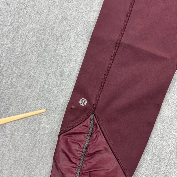 Lululemon Womens Leggings 8 Red Pace Queen Tight 26" Luxtreme Yoga Athletic - Picture 12 of 15